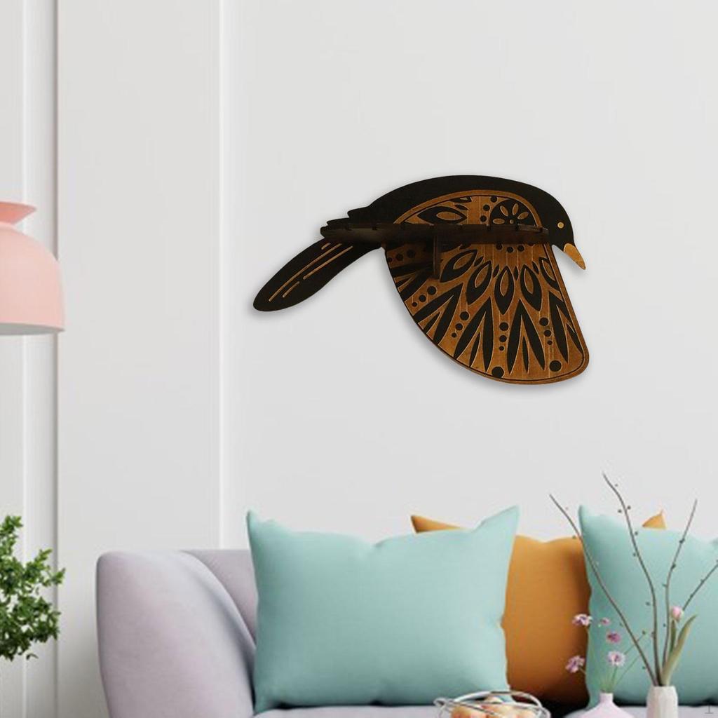 Деревянная настенная полка-органайзер, стойка для книг, держатель для цветочного горшка, универсальный монтаж для