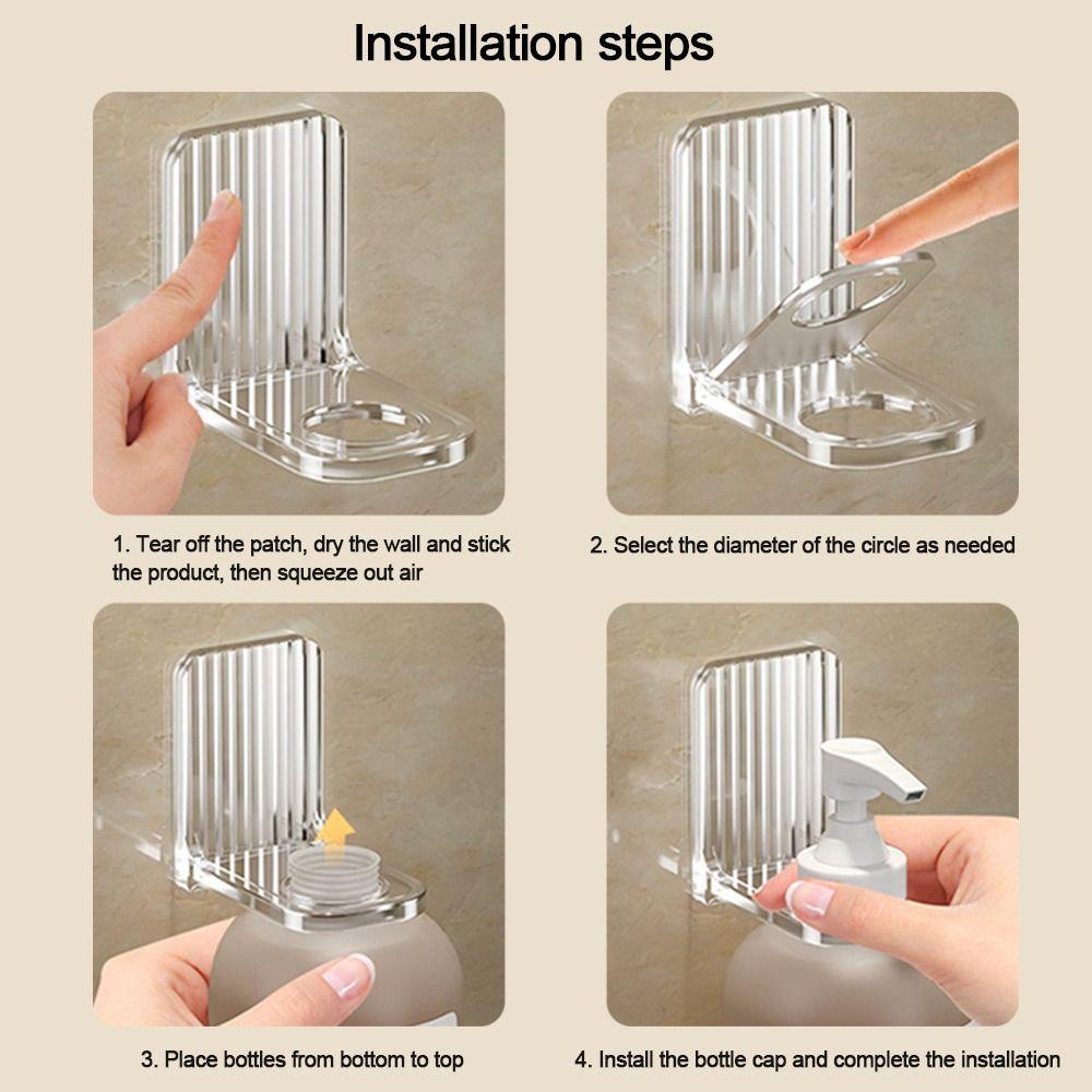 Настенный держатель для мыла и бутылок, прозрачный держатель для шампуня, органайзер для ванной комнаты