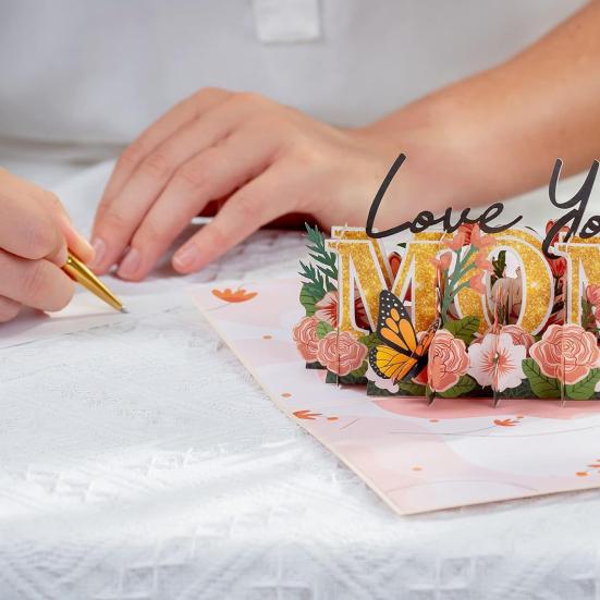 Mother's Day Pop Up Card Love You Mom 3D Greeting Card