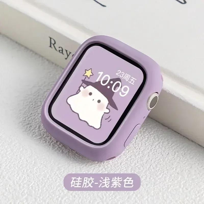Силиконовый чехол для Apple Watch Case 10 42мм 46мм 44мм 40мм 45мм 41мм Аксессуары Бампер Защитная оболочка iWatch series SE 6 7 8 9