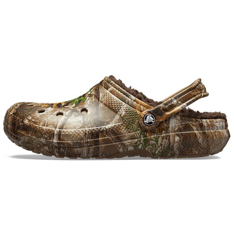 Realtree X Crocs Classic Lined Clog Edge Camo Unisex Sneakers Brown Chocolate 205377-280