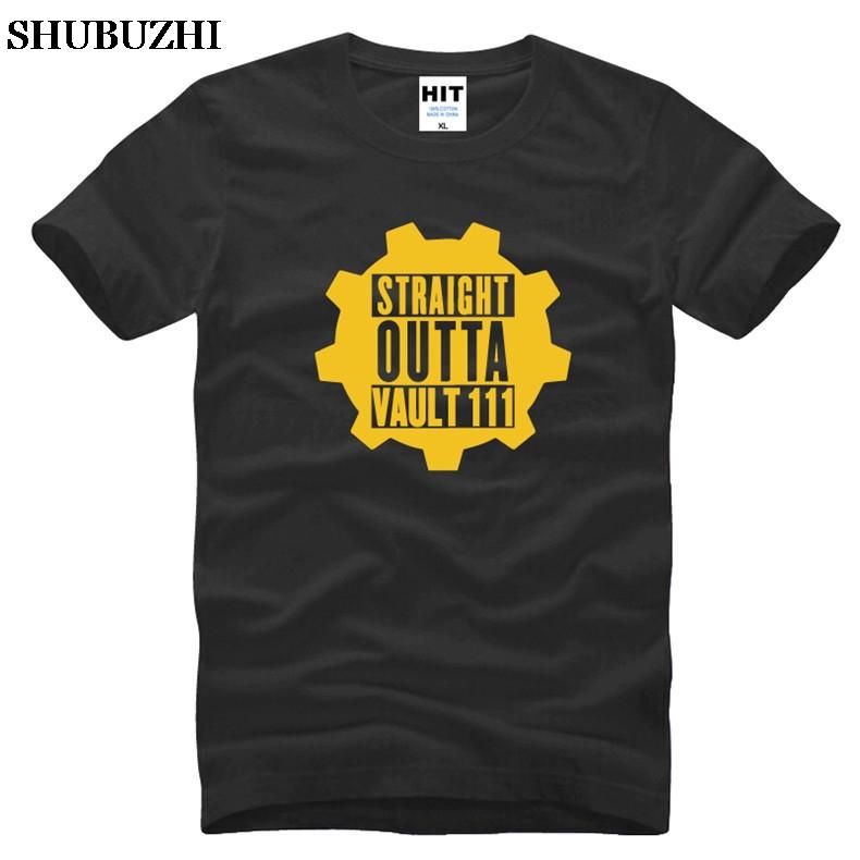 NWA T Shirt Men Fashion Casual Straight Outta Vault 111 T Shirt Short Sleeve Cotton Hip Hop Tshirt Tops Harajuku Hipster