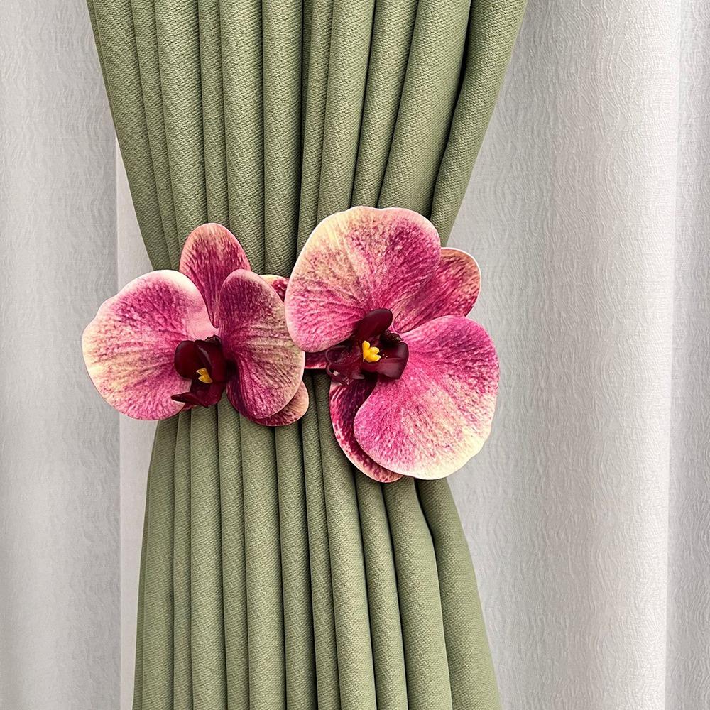 Flower Shape Curtain Buckles No Punching Curtain Strap Modern Curtain Hanging Rope Home Decoration