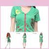 Adult Witch Costume Green Dress With Blood Accents Perfect For Halloween Parties