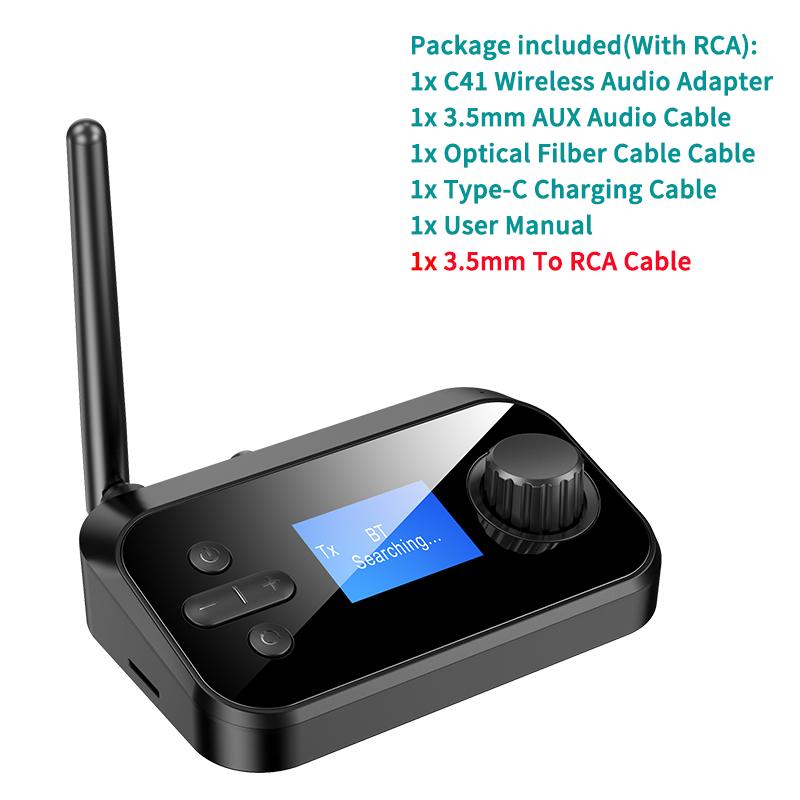 Многофункциональный Bluetooth аудио передатчик приемник 3,5 мм AUX оптический коаксиальный стерео беспроводной адаптер ЦАП-конвертер для ТВ-ПК