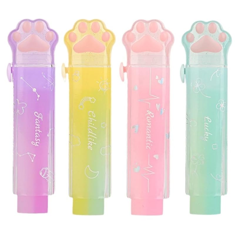 Ластики с блестками, идеально подходят для учеников начальной школы, стирают чисто и легко, милые ластики с персонажами для детей, разноцветный растягивающийся пиксель-арт