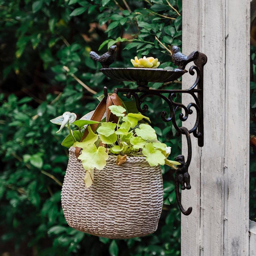 Кормушка для птиц Ванночка Легкая установка Кормовая станция с подвесным кронштейном Металлическая для деревянных заборов