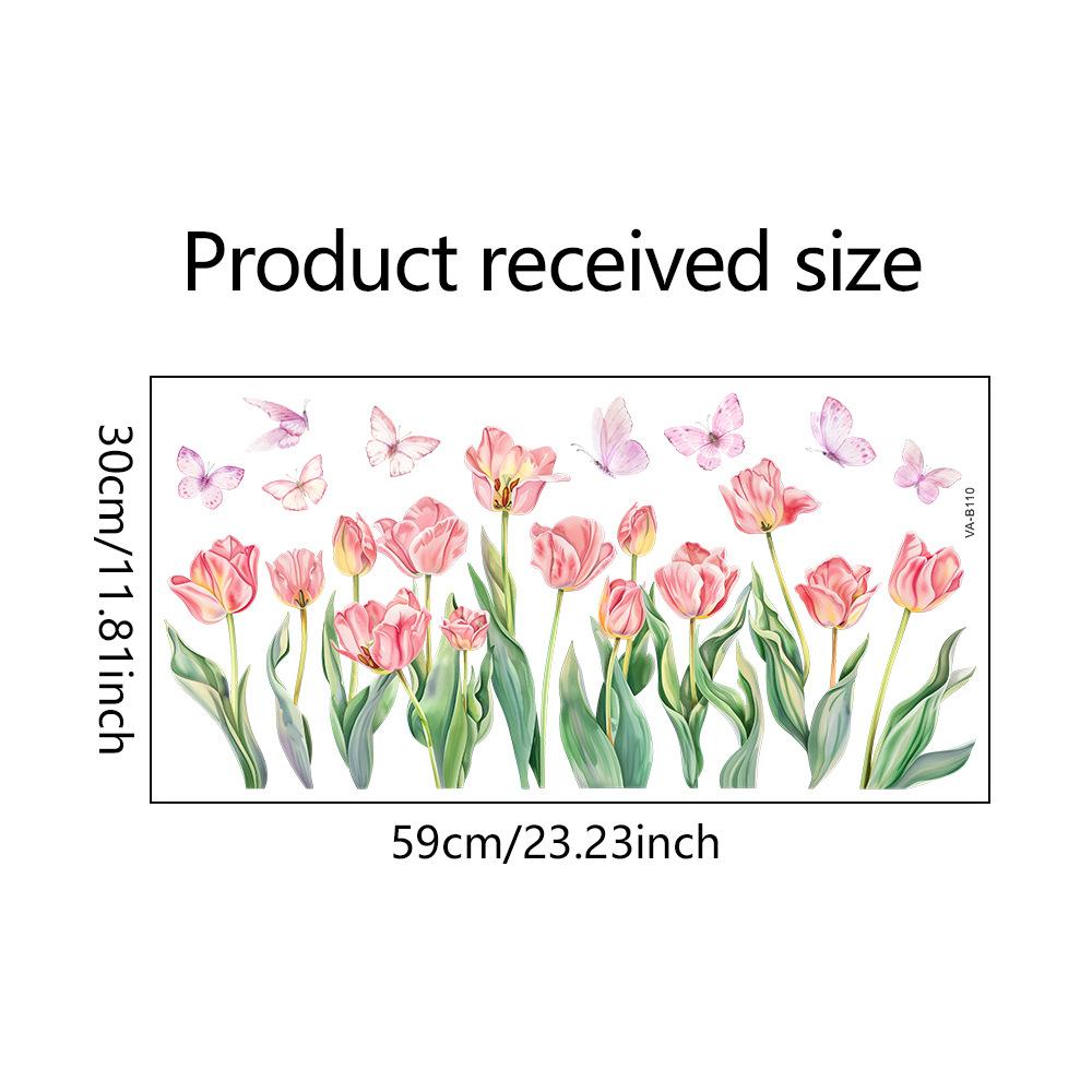 Двусторонняя красочная наклейка на стену с изображением бабочек и цветов, электростатическая паста, паста для оконного стекла, видимая декоративная наклейка на стену