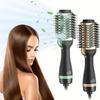 4-in-1 Hot Air Brush for All Hair Types – Professional Volumizer and Styler with Curly Iron, Straightener, and Dryer Attachments, Ergonomic Handle
