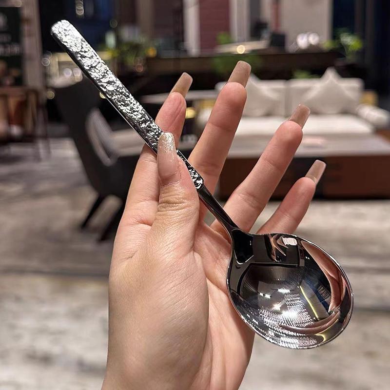 Ложка из нержавеющей стали, столовая ложка для ресторана, длинная ручка, питьевая ложка, десертная ложка, домашняя кухня, столовые приборы, кухонная утварь