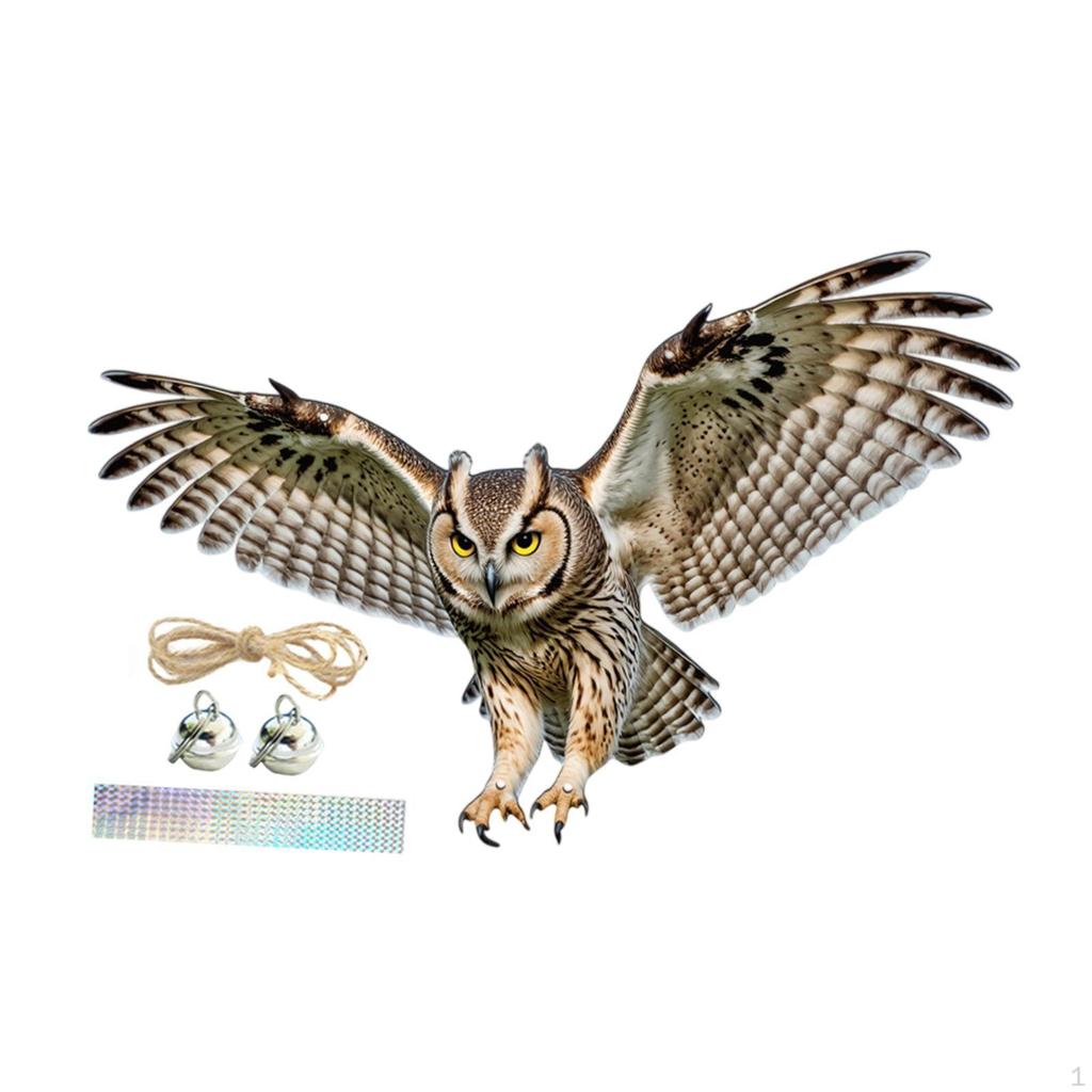 Декоративная подвесная птица сова с веревкой и лентой ПП украшение для забора Идеально для улицы