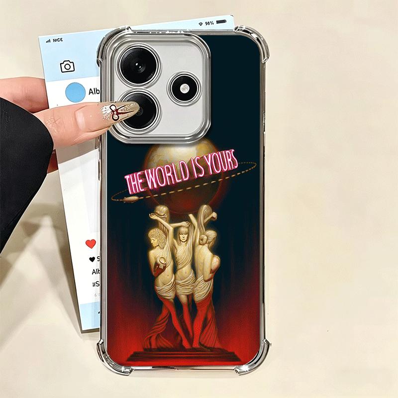 Лицо со шрамом 1983 Аль Пачино Мягкий чехол для телефона Для Xiaomi Redmi Note 14 15 Pro Plus 13 12 11S 11T 5G 10 9S 9 Покрытие Защита от падения Fundas
