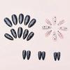 Wearing fake nails nail stickers wearing nail ins style nail pieces into press on nails black