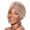 New Women Muslim Twist Turban Cap Wrap Head Scarf Elastic Head Wrap Headwear Bandanas Lady Hair Hats Beanie Islamic Underscarf