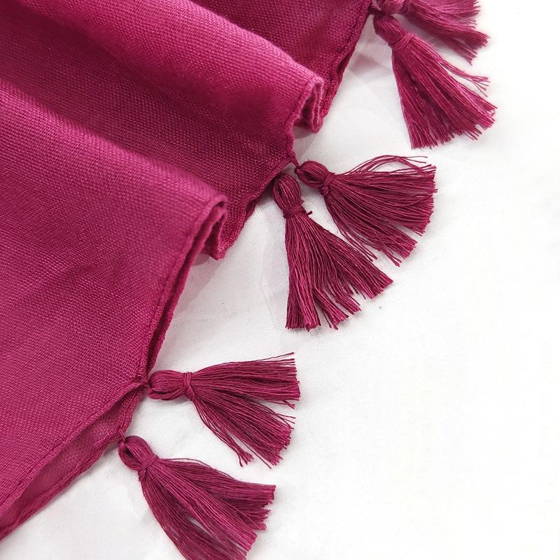 Женский солнцезащитный платок с кисточками для пляжа, летний полиэстеровый уличный кардиган с защитой от солнца, однотонный, для путешествий, модные аксессуары