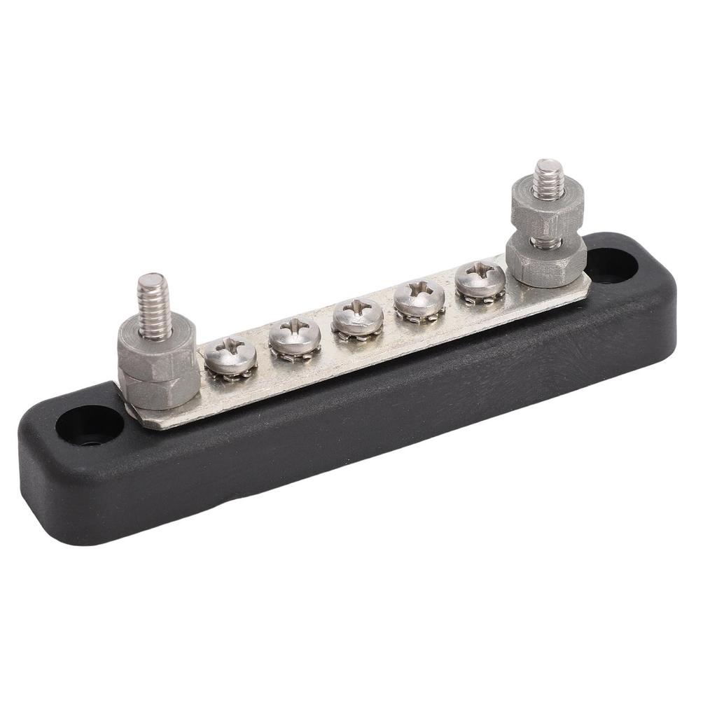 Блок распределения питания Морская шина 5 выводов 12В 24В 100А 2 шпильки 5мм 5 винтов 4мм для автомобиля, лодки, дома на колесах