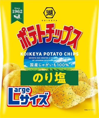 Koikeya Большие картофельные чипсы Nori с солью 122 г x 12 пакетов