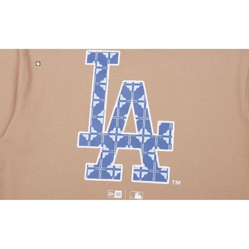 New Era SS25 MLB Los Angeles Dodgers Свободная Дышащая Винтажная Футболка с Круглым Вырезом Модная С Коротким Рукавом Унисекс Топы 14529258