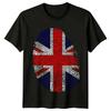 Union Jack Fingerprint United Kingdom Lnder Herren T Shirt Vintage Washed Versatile Breathable Designer Clothes Fashion Soft