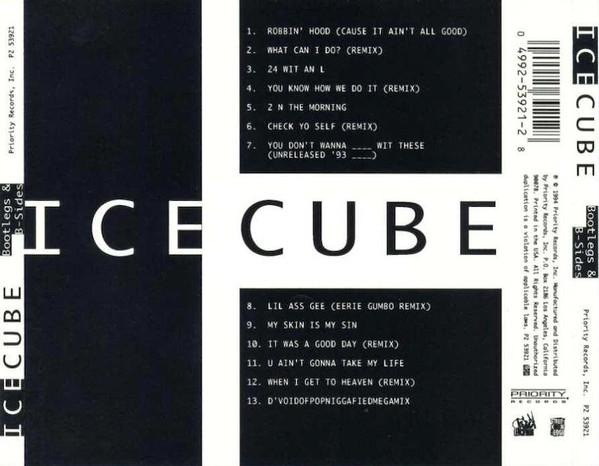 CD ICE CUBE Бутлеги BSides P253921 Priority Record 1994 США Рэп Хип-Хоп R&B Б/у