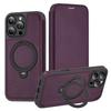KEYSION Кожаный чехол-книжка из ПУ для iPhone 11 12 13 14 Pro Max 14 Plus, отделения для карт, магнитная подставка-кольцо 360, задняя крышка телефона