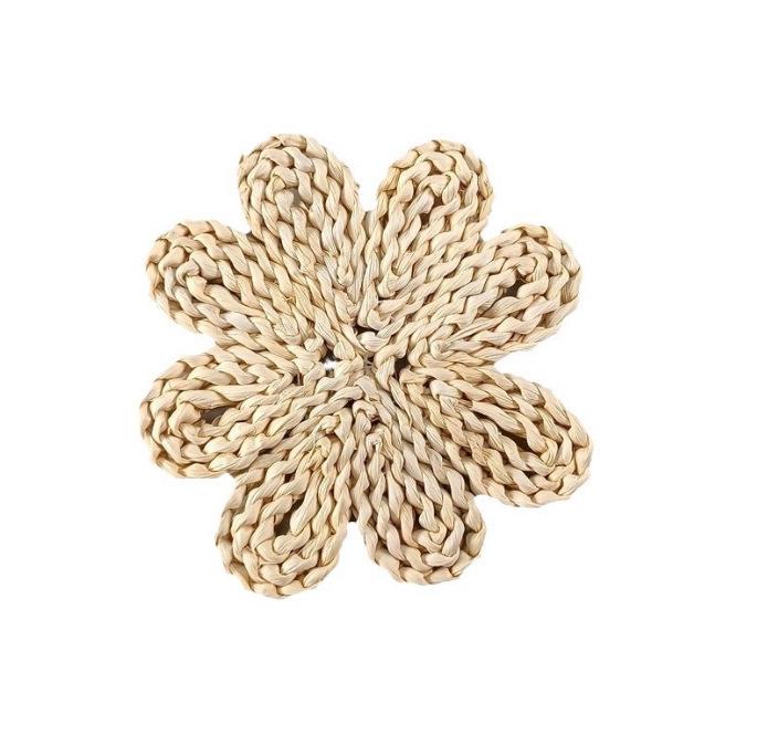 Rustic Straw Woven Wall Decor Set - Decorative Hanging Pendant for Restaurants and Homes