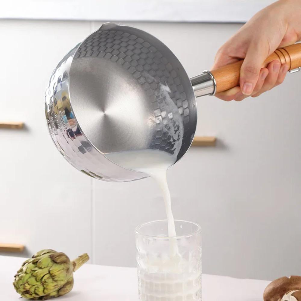 Японский молочник из нержавеющей стали, антипригарная кастрюля для супа, кухонная утварь, соусник, для лапши