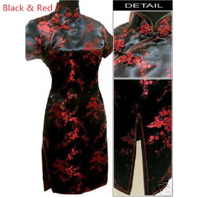 Женский короткий Cheongsam из парчи в традиционном китайском стиле с принтом, тонкий размер S-5XL