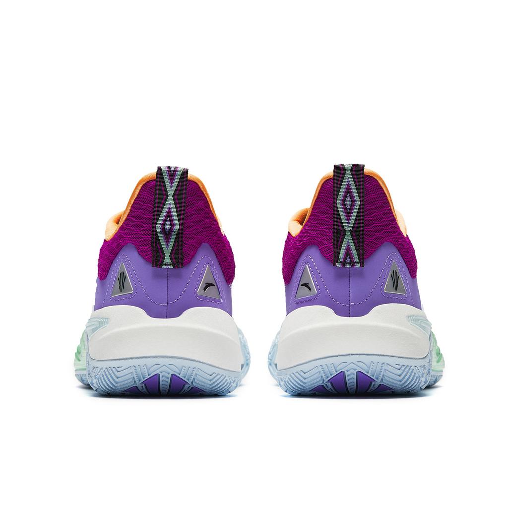 Anta Kai 1 Speed Зарубежное издание Профессиональные баскетбольные кроссовки Западного побережья Мужские кроссовки Зеленый Фиолетовый Белый 8125B1128S-2