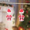 2D Flat Santa Claus Clothes Dangling Earrings, Lightweight Acrylic Material, Ideal for Party Gifts, Jewelry, and Christmas Gifts.