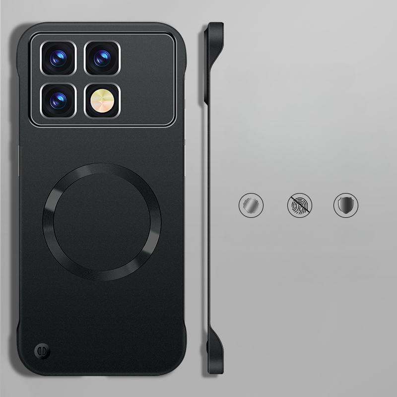 Для Mi 14T металлическая краска безрамочный жесткий ПК задняя крышка для Xiaomi 14 T 14 Ultra 13 Pro 14Pro магнитный для Magsafe беспроводной зарядки защитные чехлы