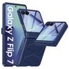 Для Samsung Galaxy Z Flip 7 Чехол с защитой шарнира, Встроенная защита экрана, Противоударный Всесторонний чехол для телефона для Z Flip 7-Синий
