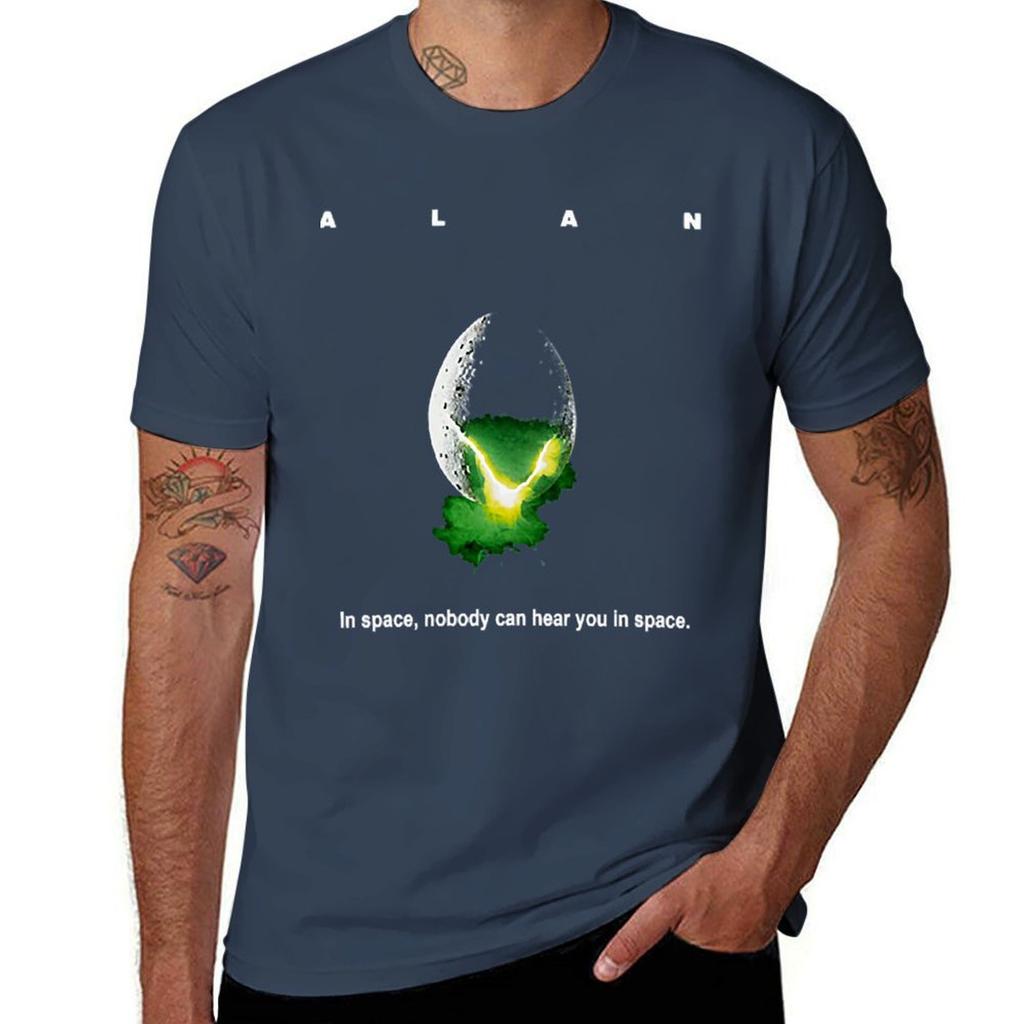 Alan Alien Parody Essential Tshirt Worker Basic Short Sleeve Tee
