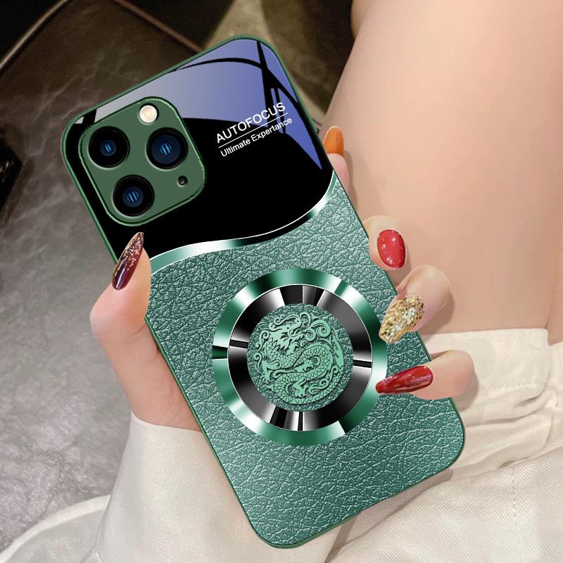 Счастливое кольцо для iPhone 16 Pro Max 15 Pro 14 13 12 Mini 11 XS Max XR 7 8 Plus SE 2022 Закаленное стекло Чехол для телефона