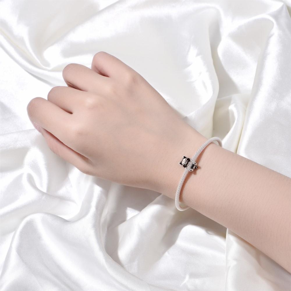 925 Silver Cute Raccoon Beads Fit Bracelets Decoration DIY Birthday Party Gift Jewelry Bracelets Accessory