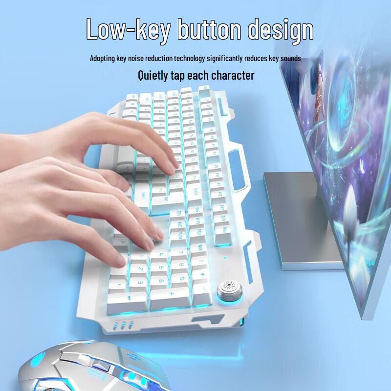 GX810 White Wireless Gaming Keyboard & Mouse Combo