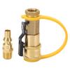 Gas Quick Connect Fitting 1/4 Inch Natural Gas Quick Release Adapter with Shut Off Valve