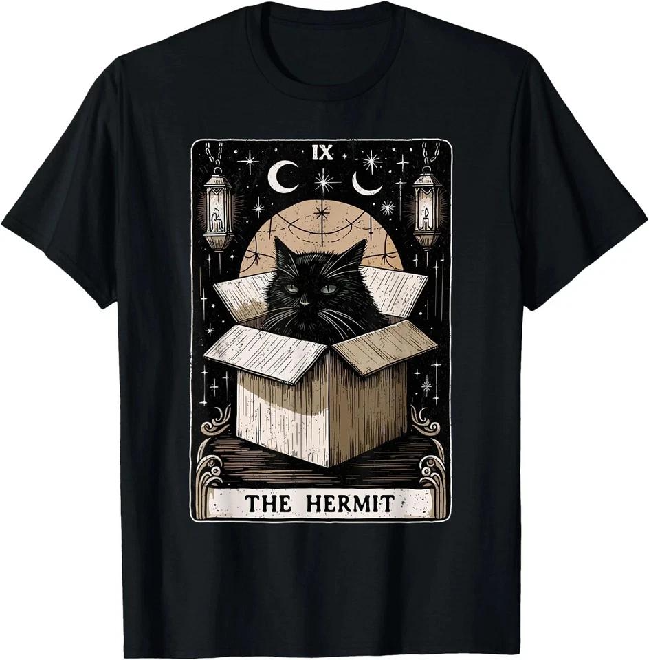 The Hermit Tarot Card Cat Lover Funny Cat T-Shirt , Hot Tees