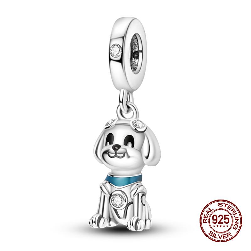 100% стерлингового серебра 925 пробы, лев, собака, слон, светлячок, кошка, дерево жизни, подвески в виде животных, подходят для оригинальных браслетов 925, ювелирные изделия своими руками