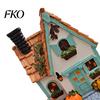 Small Nook Halloween Light Vintage Light-Up Pumpkins Cottage, Lighted Manor Figurine, Decor Indoor, Soft Glow Pumpkin Lamp Fall Spooky Table