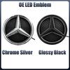 Для Mercedes Benz W176 W246 W205 W212 W207 W217 W251 W166 Серебристо-Черная Эмблема Передняя Решетка Подсвечиваемый Логотип Звезда Значок