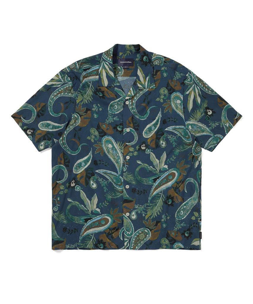 THISISNEVERTHAT Weird Paisley S/S Shirt Navy