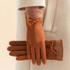 Зимние женские кашемировые перчатки Теплые перчатки с сенсорным экраном Защищающие от холода варежки с полными пальцами для улицы, для велоспорта, перчатки из искусственного кашемира