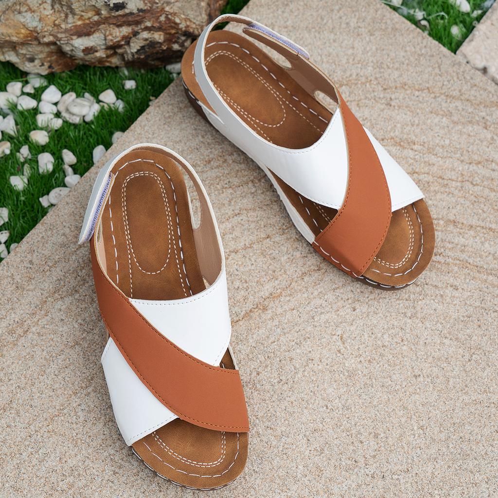 2024 Woman Sandals Summer New Platform Wedge Heels Shoes Leisure Beach Walking Shoes Rome Style Open Toe Female Sandalias Mujer
