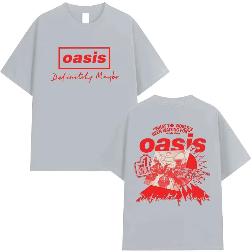Мужская и женская футболка с двусторонней печатью рэпера Oasis, Харадзюку, с юмором, повседневная, Y2K, оверсайз, летняя, поп, с коротким рукавом, подарок для фанатов