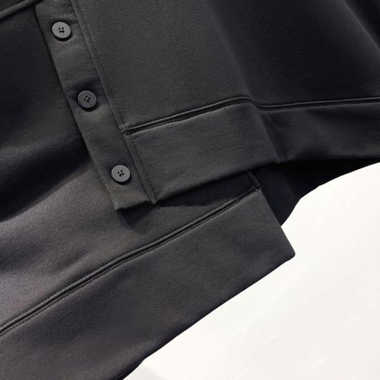 Женский однотонный свитшот с половиной рукавом, нерегулярный высокий воротник, длинный пуловер с подолом, топы с декором на пуговицах, уличная одежда