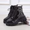 Короткие туфли для женщин, женские ботильоны, байкерские черные ботинки, обувь в стиле панк, стильная акция, тренд 2024 года, готика