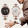 Мужской роскошный ремешок для часов Круглый циферблат Мужские роскошные кварцевые часы для деловой активности Подарок однокласснику