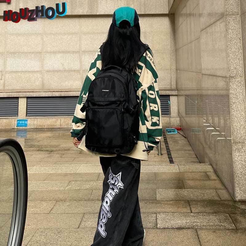 Женская винтажная свободная рубашка-поло свободного размера в стиле хип-хоп с лацканами в стиле Харадзюку для девочек