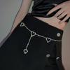 Women Heart Chain Belt Female Silver Waist Dress Waistband Metal Belts